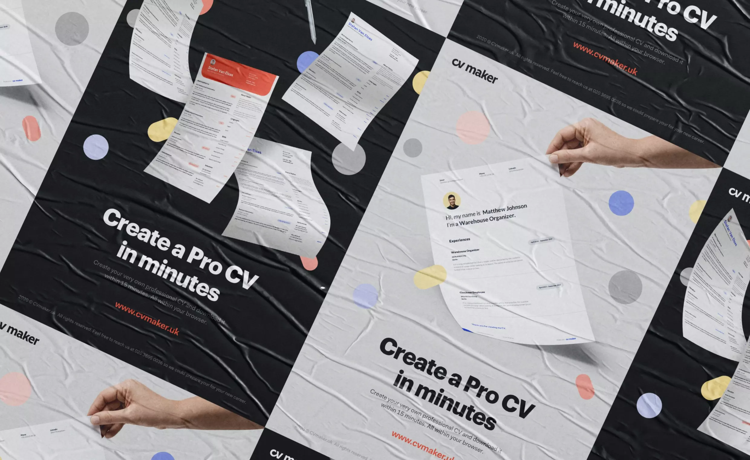 CV Maker posters mockups by BB Agency