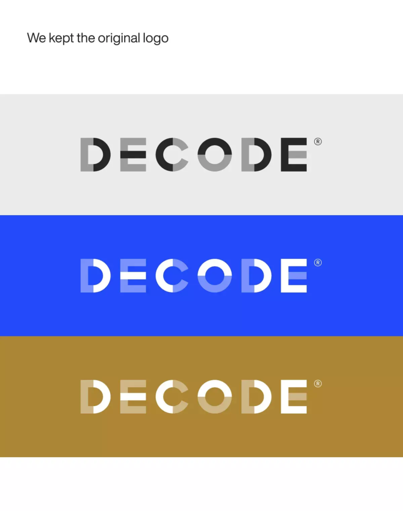 Decode logo on different colored backgrounds