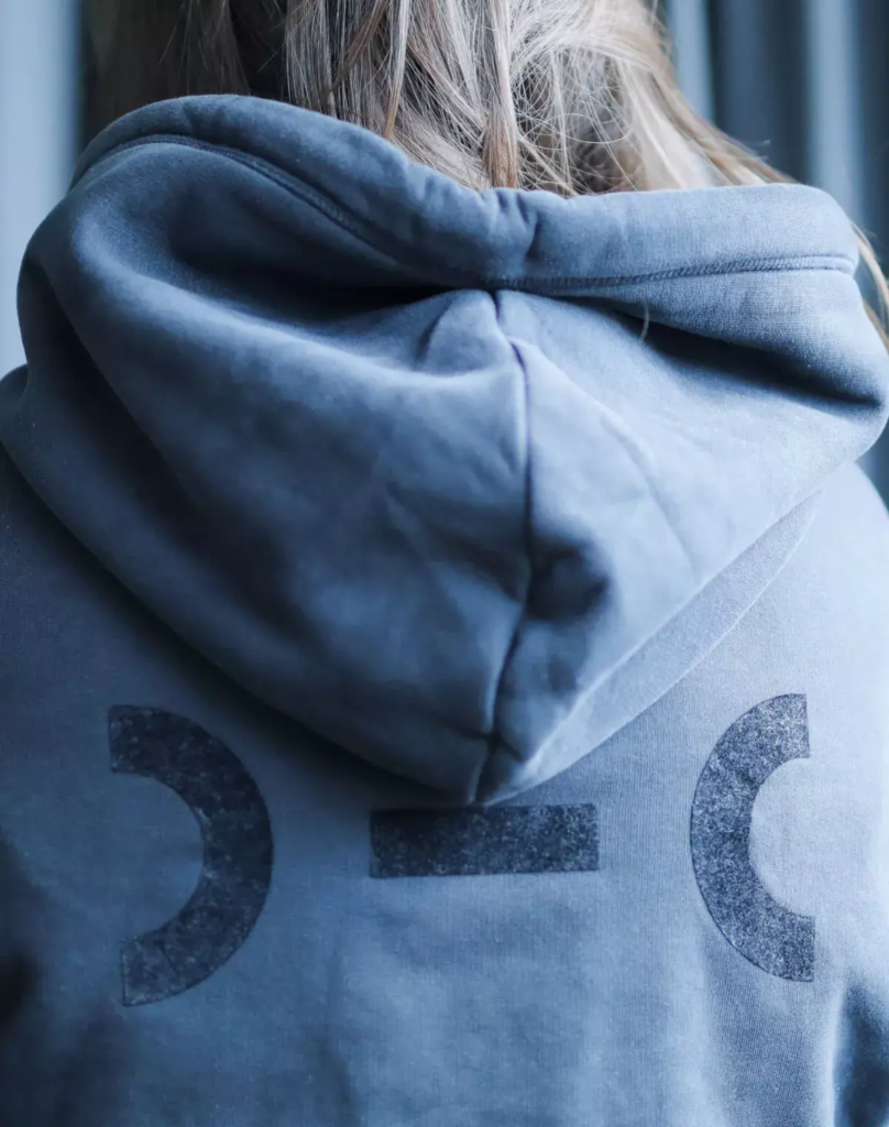 Decode hoodie from the back