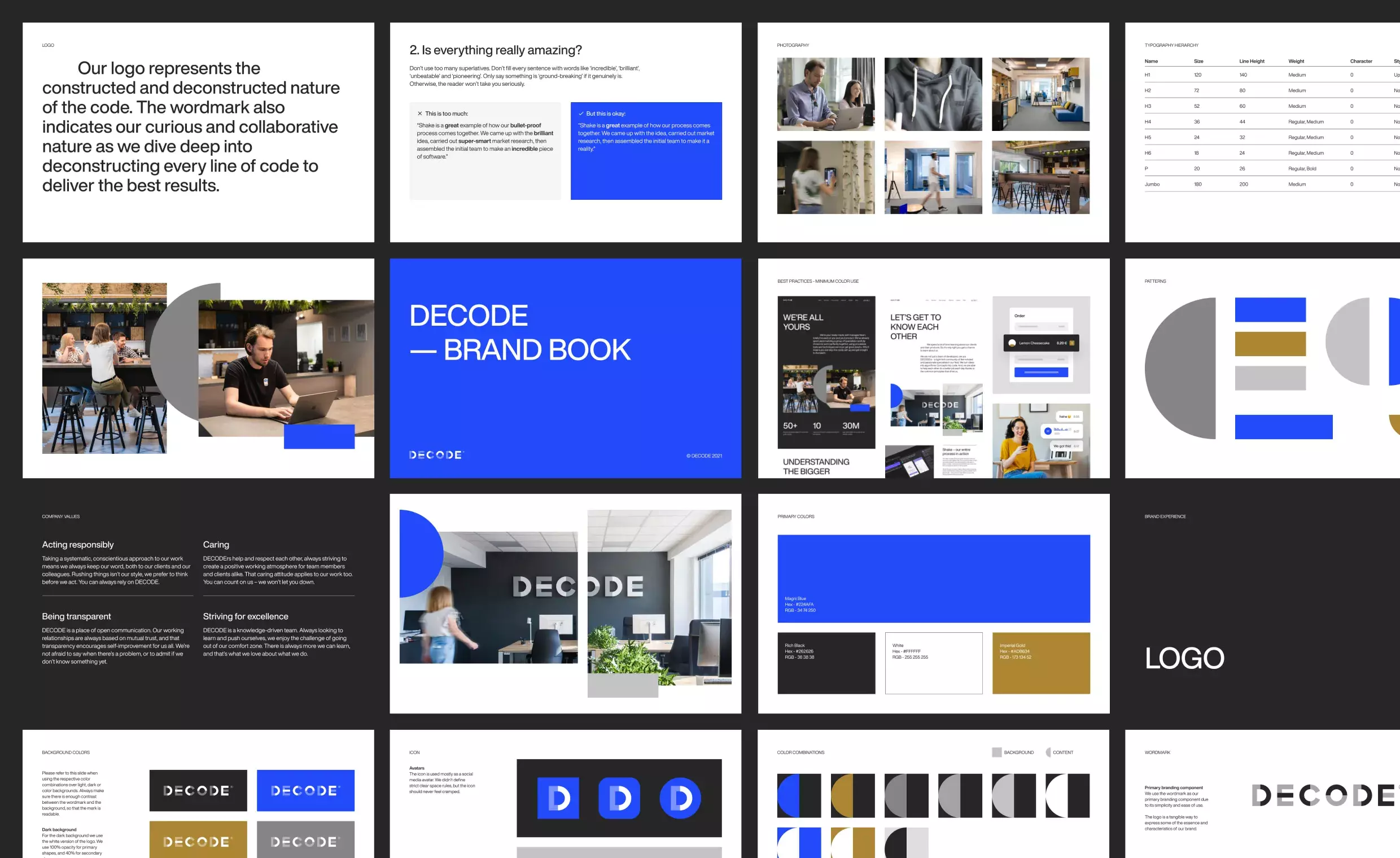 Decode brand book by BB Agency