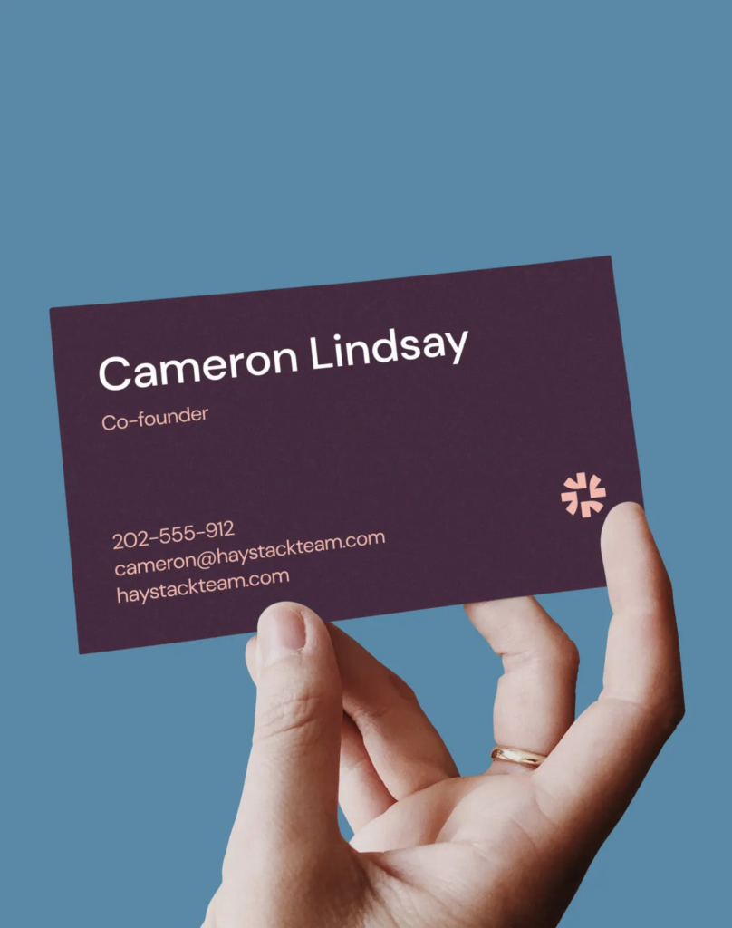 Haystack business cards mockups by BB Agency