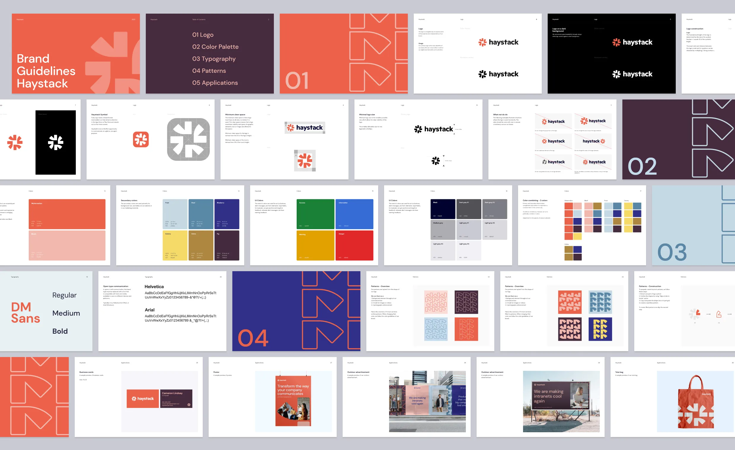 Haystack brand guidelines by BB Agency