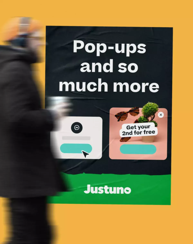 Justuno poster simulation by BB Agency