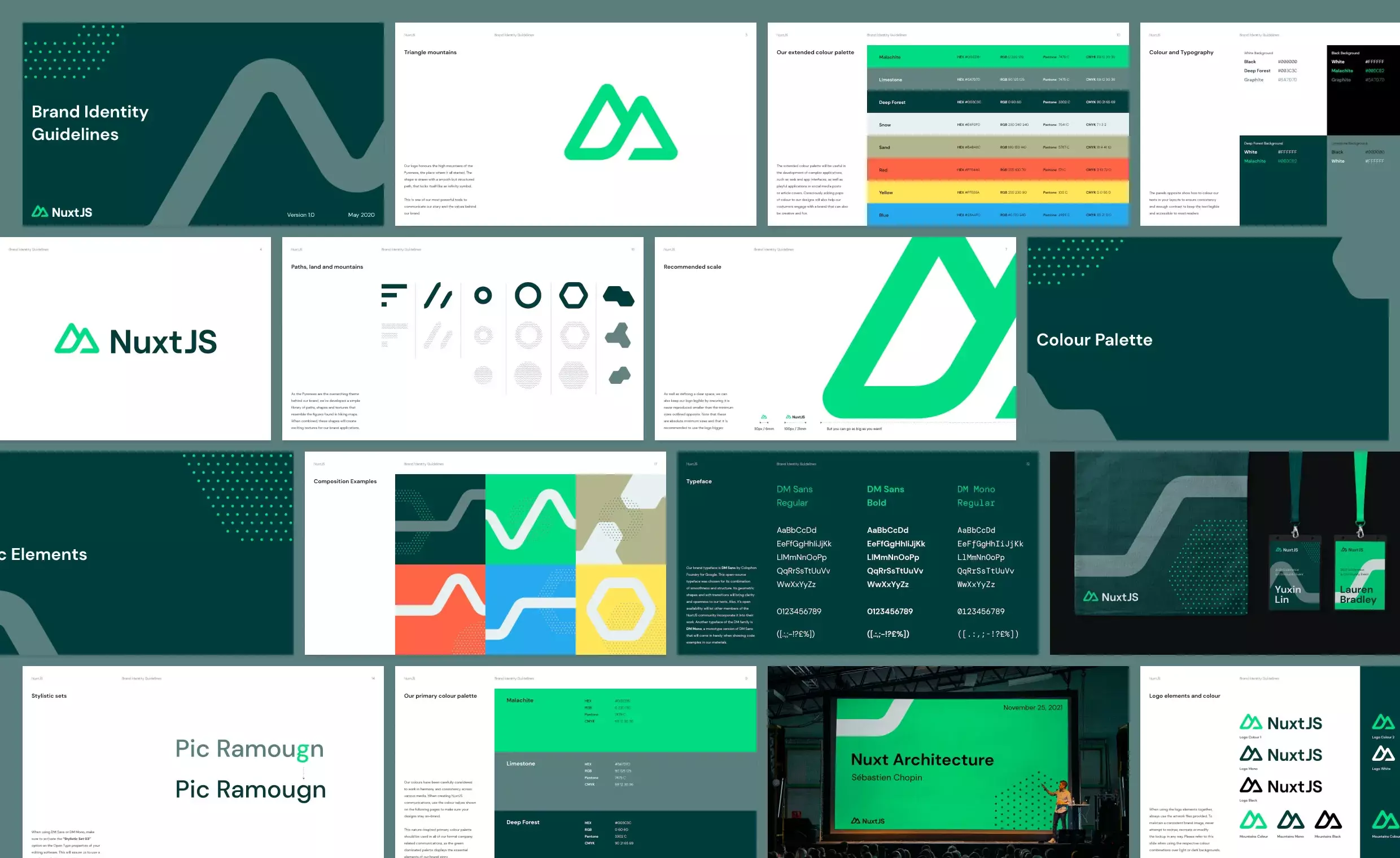 NuxtJS Brand identity guidelines by BB Agency