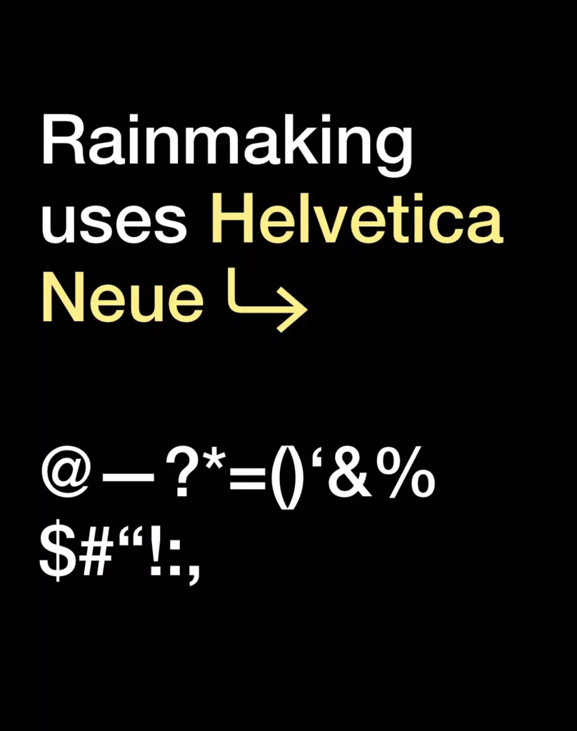Rainmaking font