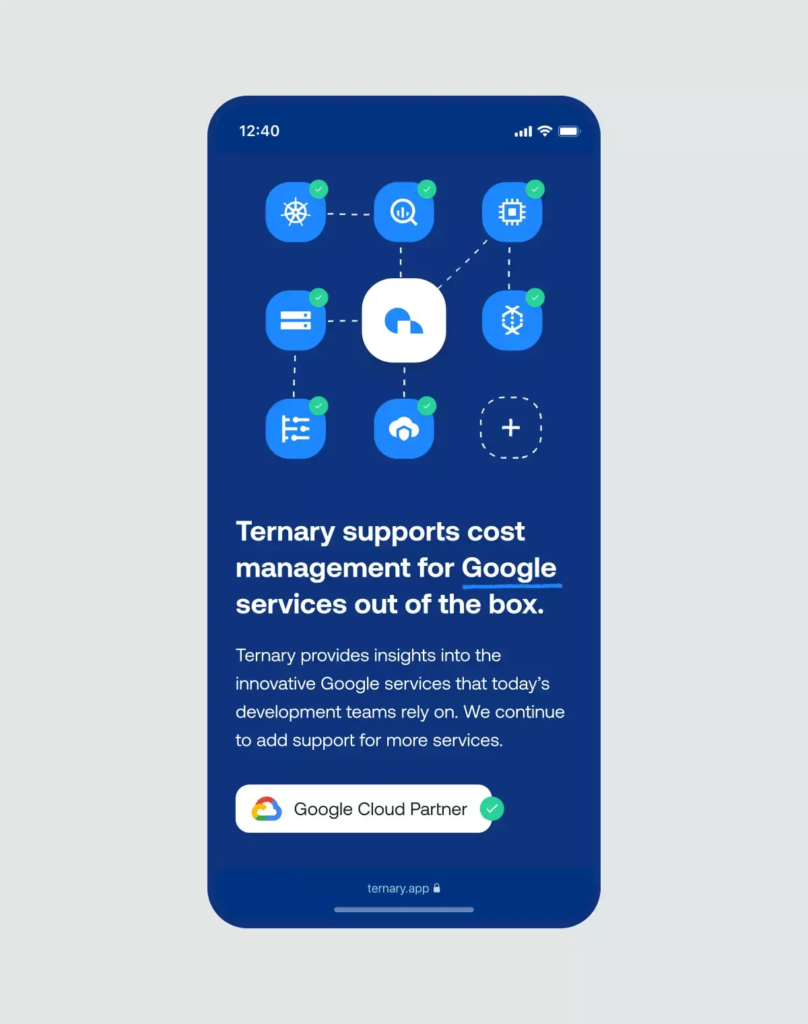 Ternary app concept shown on a phone