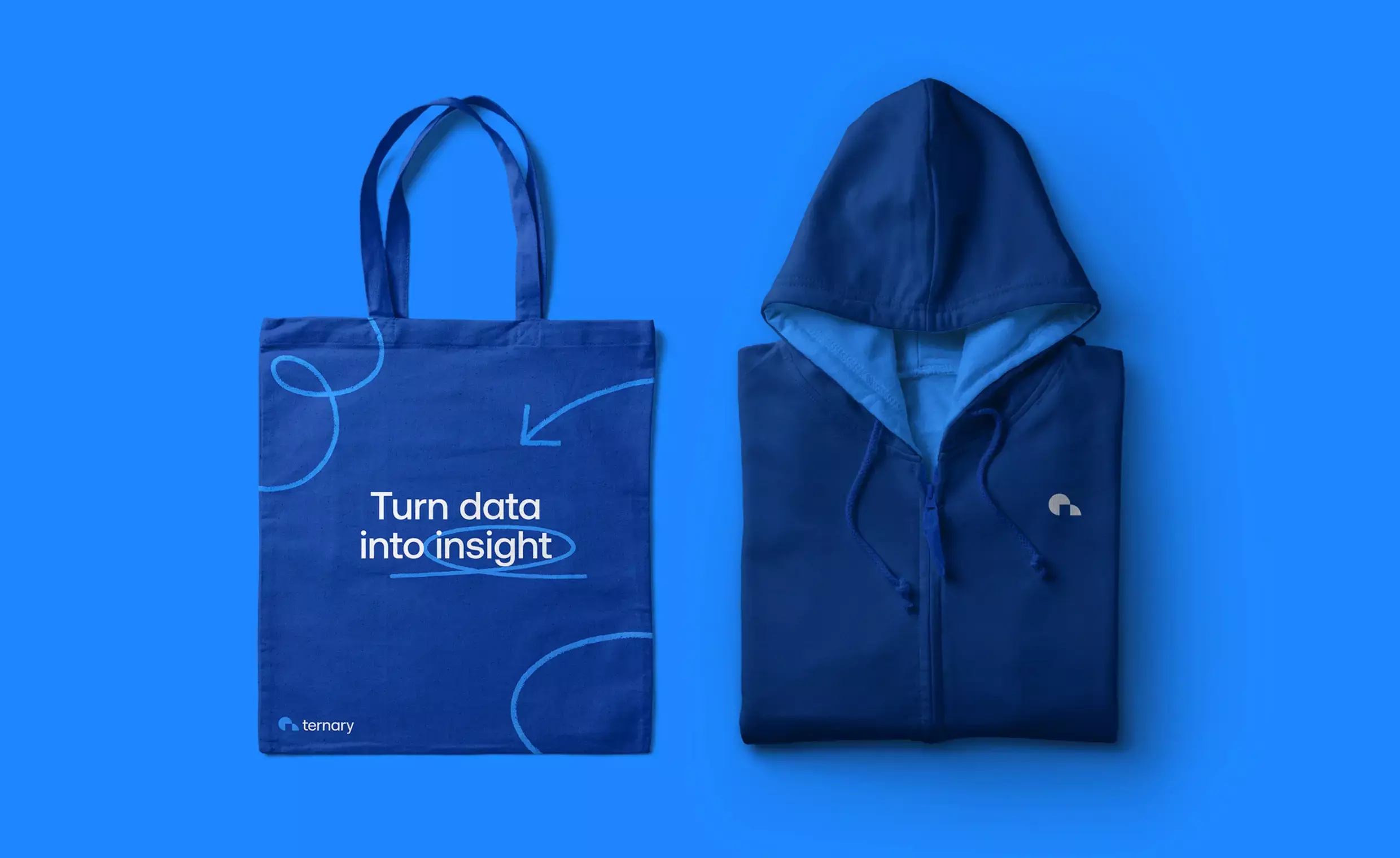 Ternary canvas tote bag and hoodie simulations by BB Agency