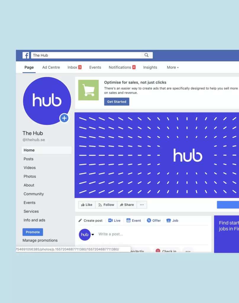 The Hub Facebook page
